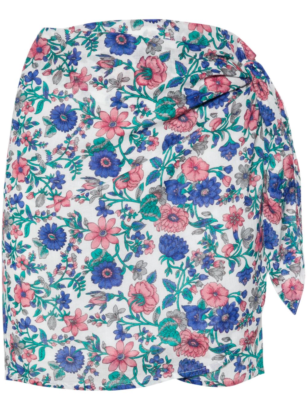 Charlie floral-print mini skirt - White