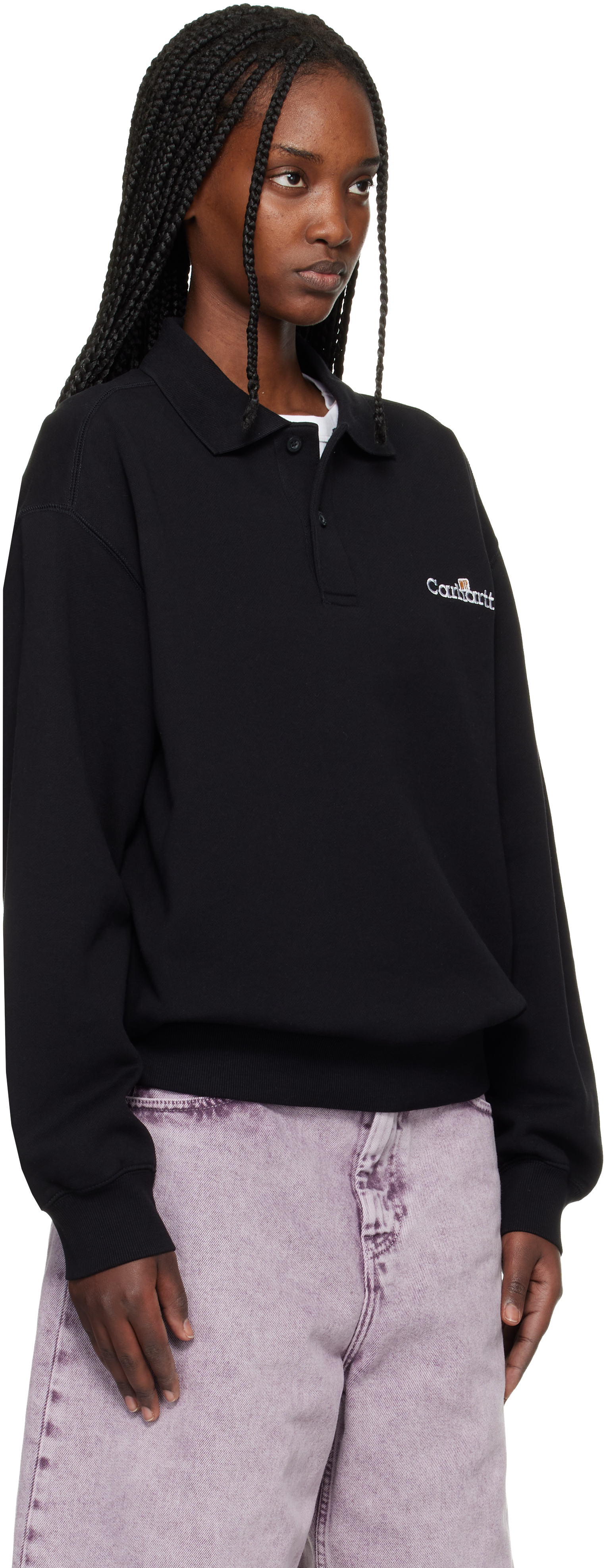 Black WIP Label Polo
