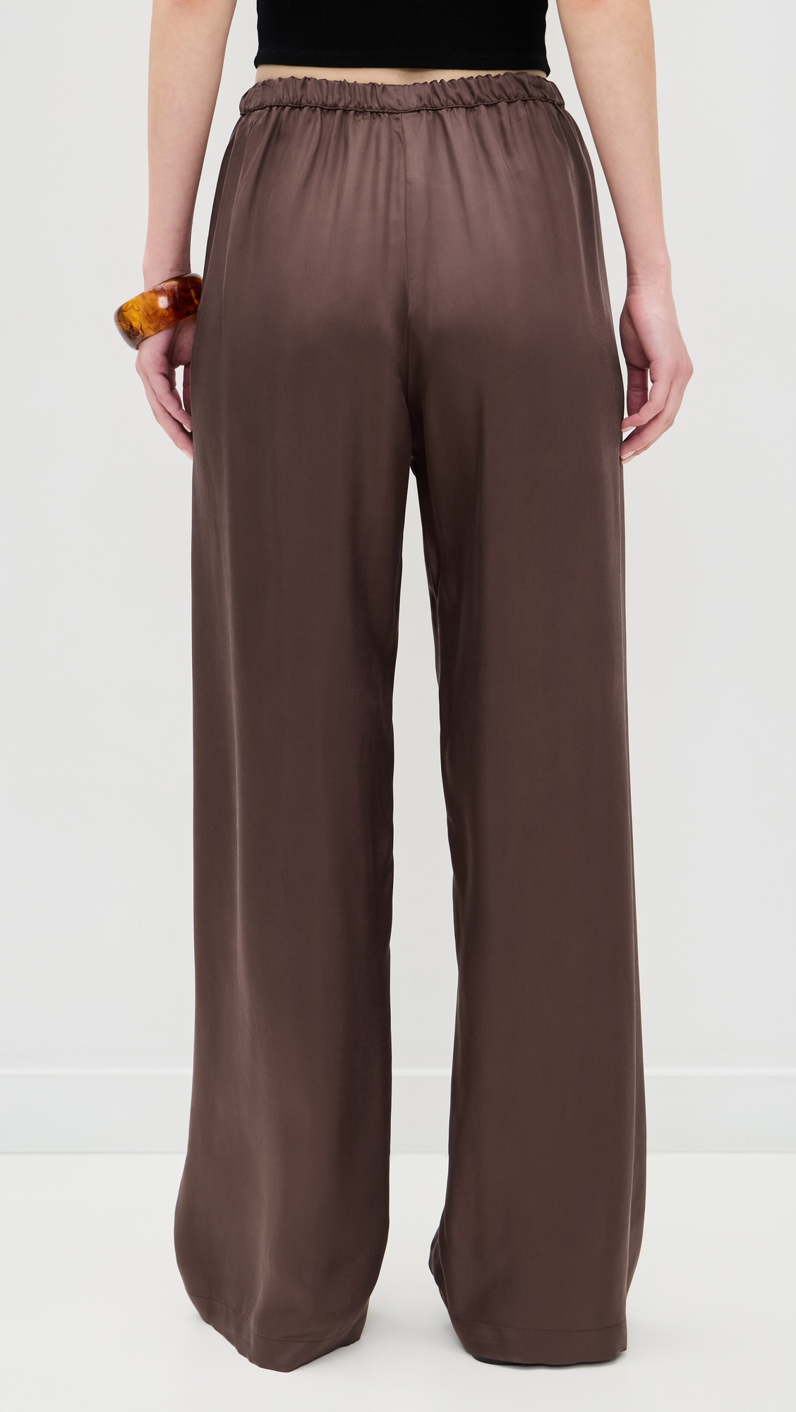 Fluid Twill Pants Chocolate