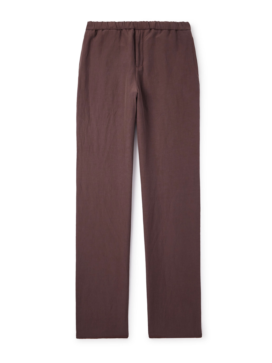 Maryln Straight-Leg Linen and Silk-Blend Trousers