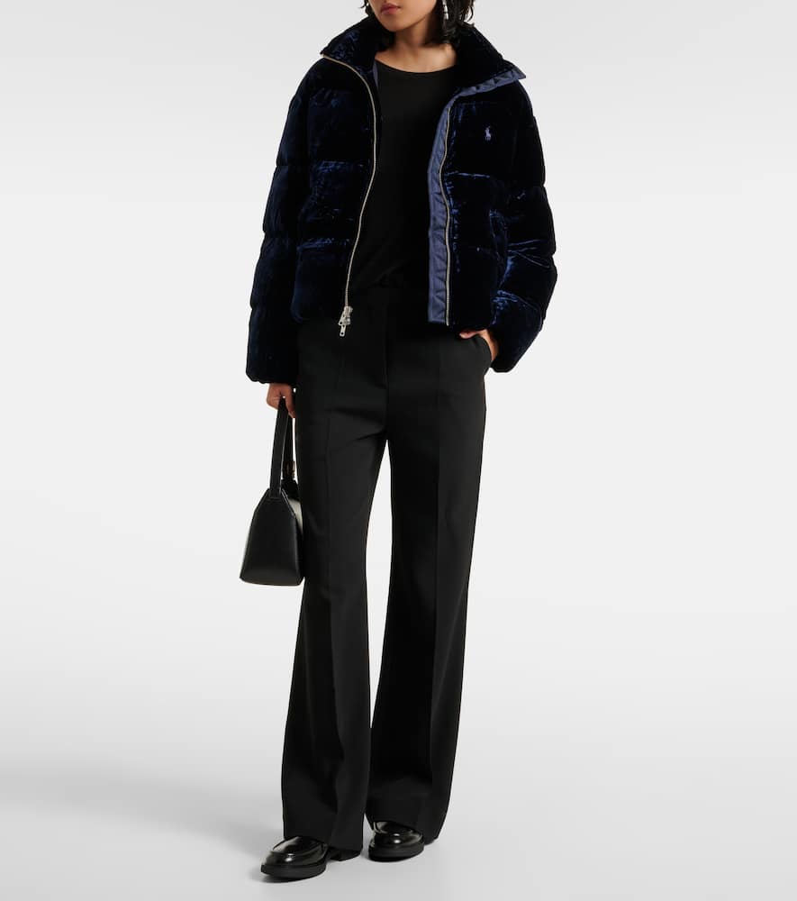 Velvet down jacket