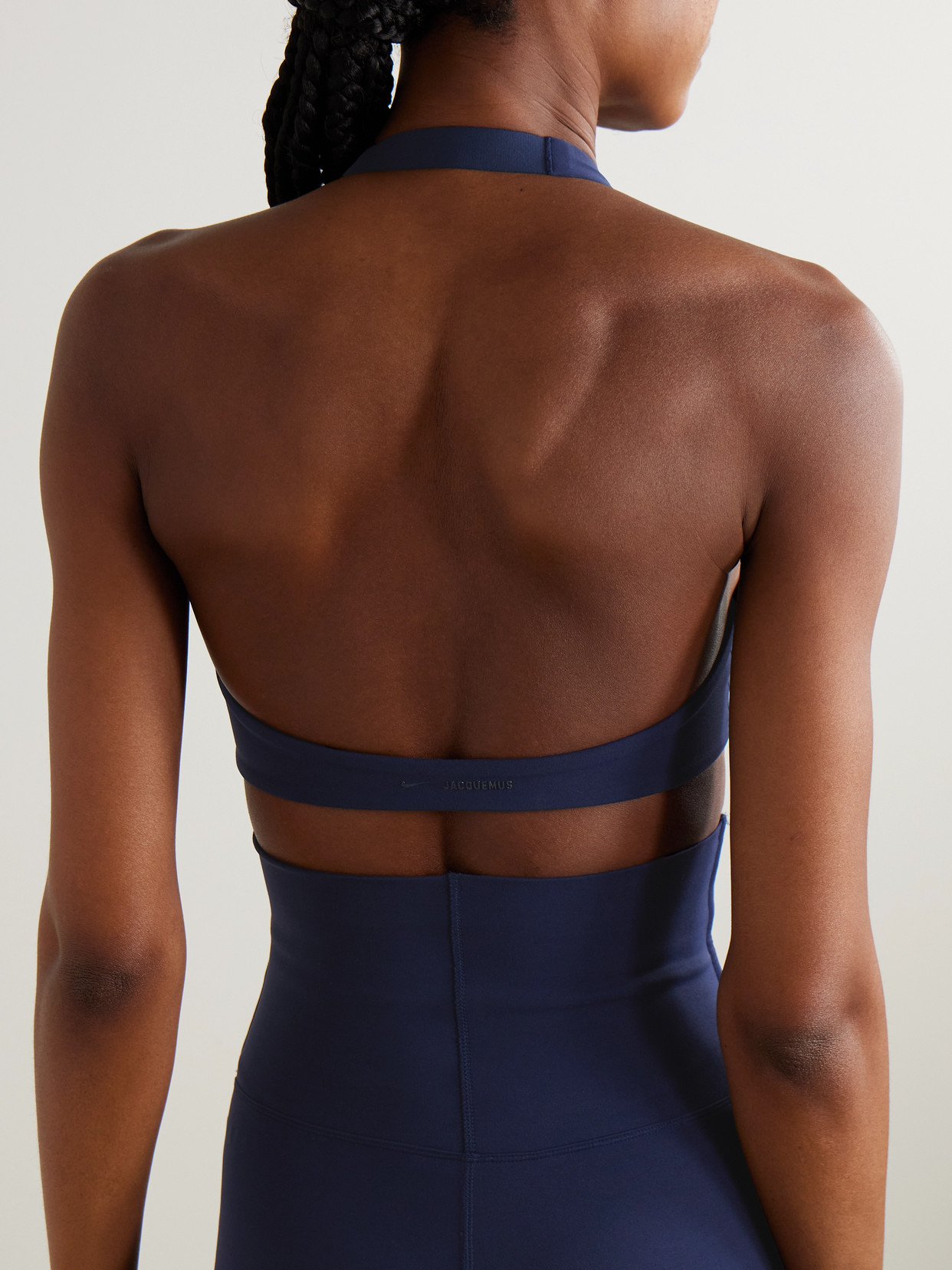 + Jacquemus Stretch-jersey Halterneck Sports Bra - Blue