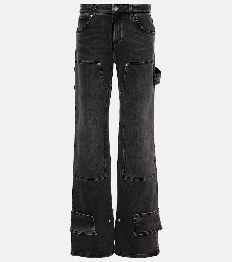 Low-rise straight jeans