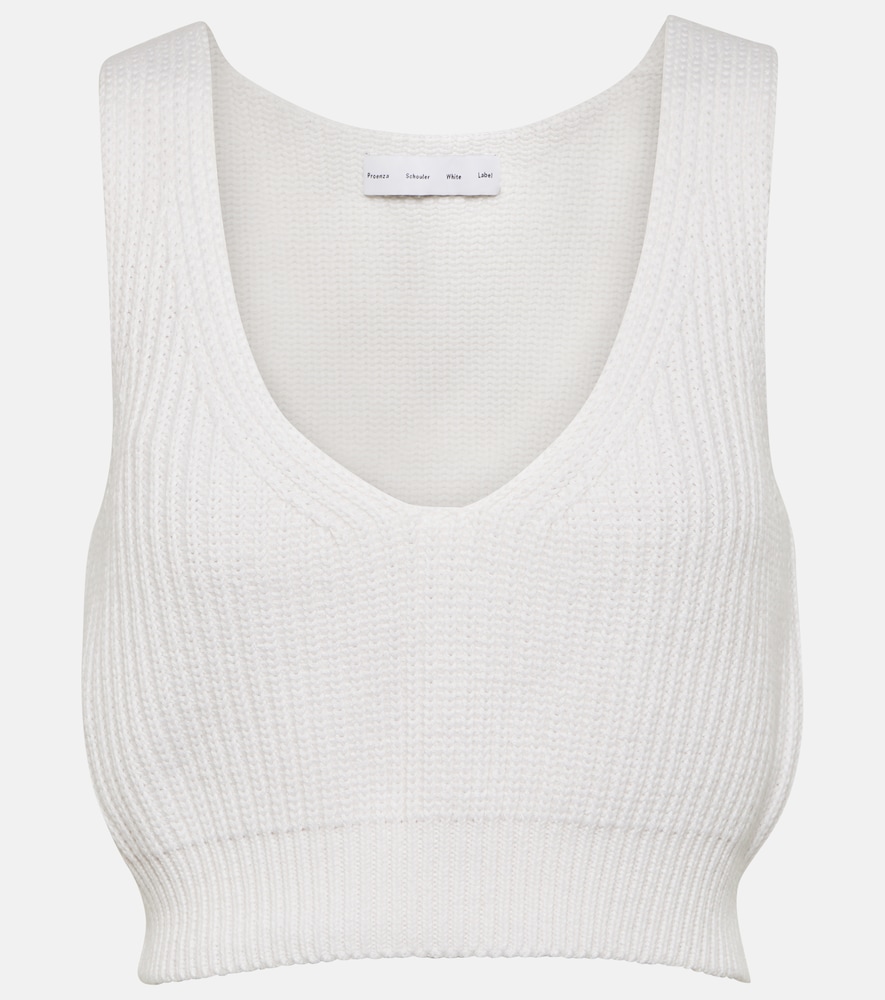 Proenza Schouler White Label cotton and cashmere crop top