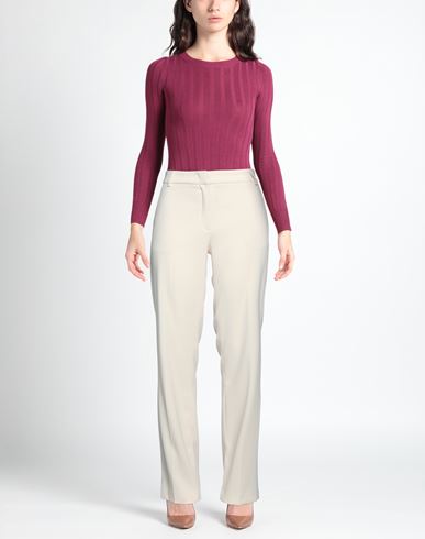 Woman Pants Cream Size 10 Polyester, Elastane