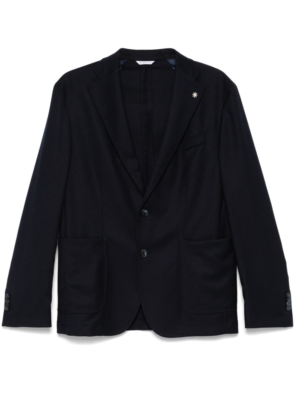 Brooch-detail blazer - Grey