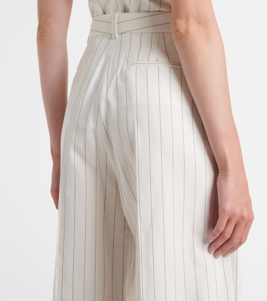 Harlo striped cotton, linen and wool pants