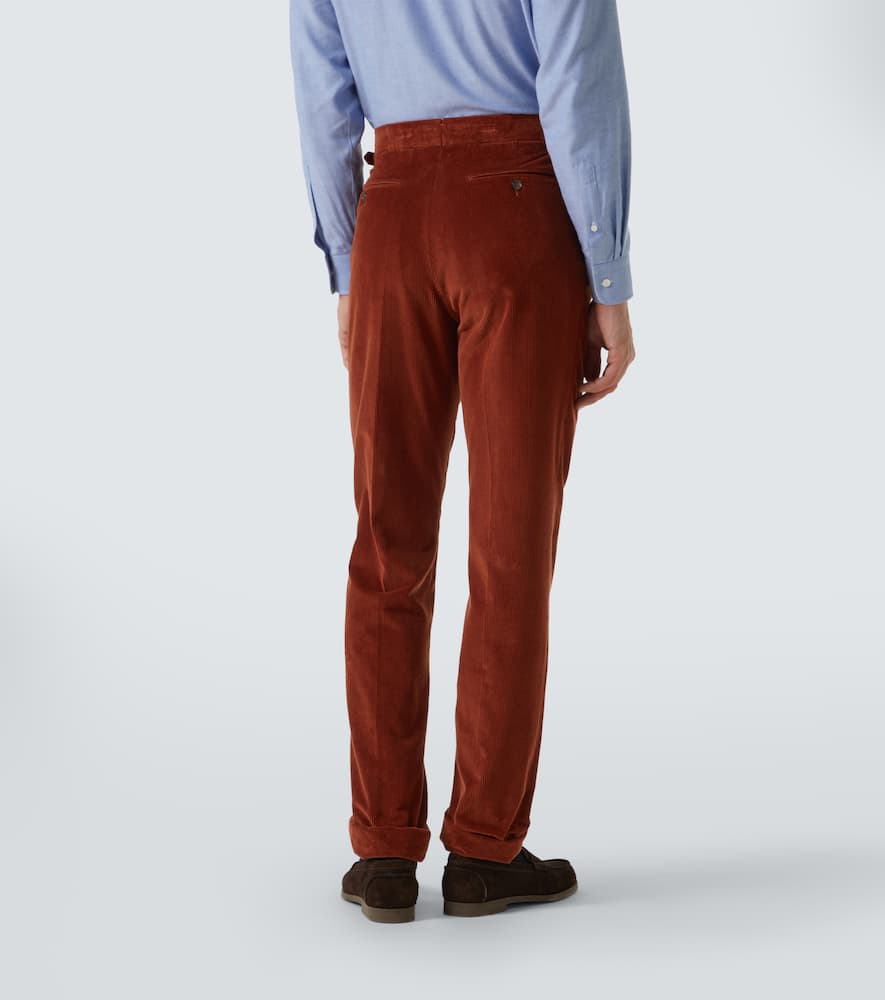 Cotton and silk corduroy pants