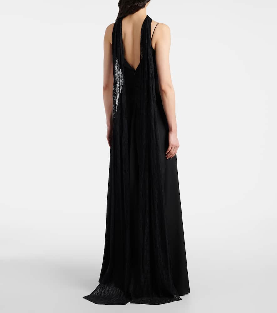 Paige satin and lace gown