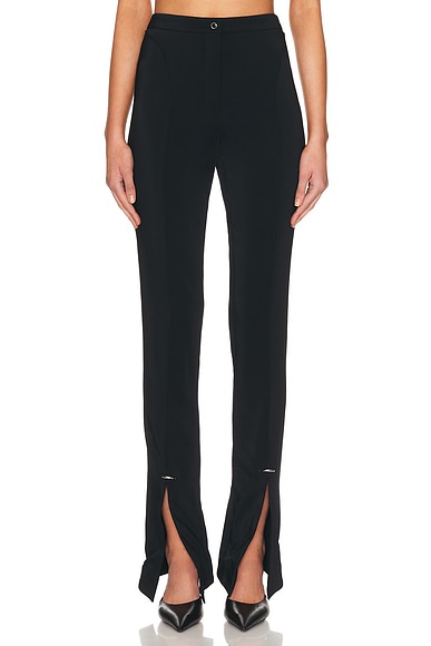 Mugler Straight Leg Pant in Black - Black. 34 also