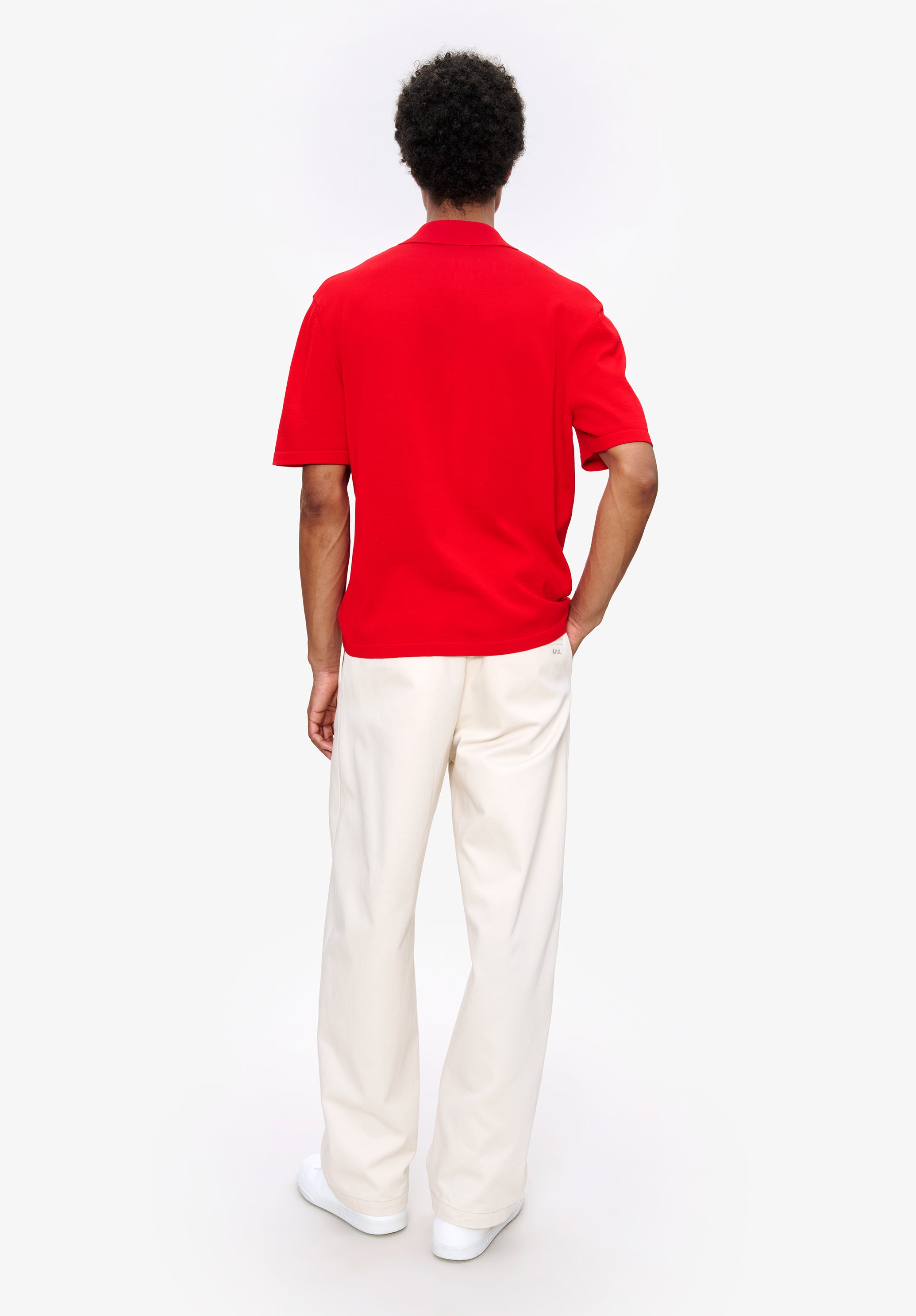 A. P.C. Men's Colin polo shirt Size: Small in Red