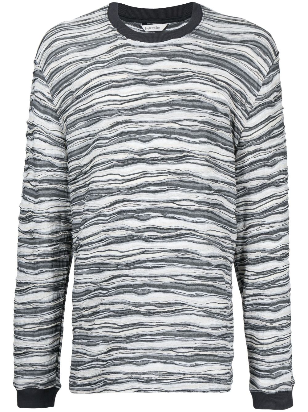 Graphic-print long-sleeve T-shirt - Grey