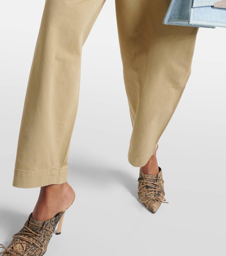 Agolde Becker wide-leg cotton twill chinos