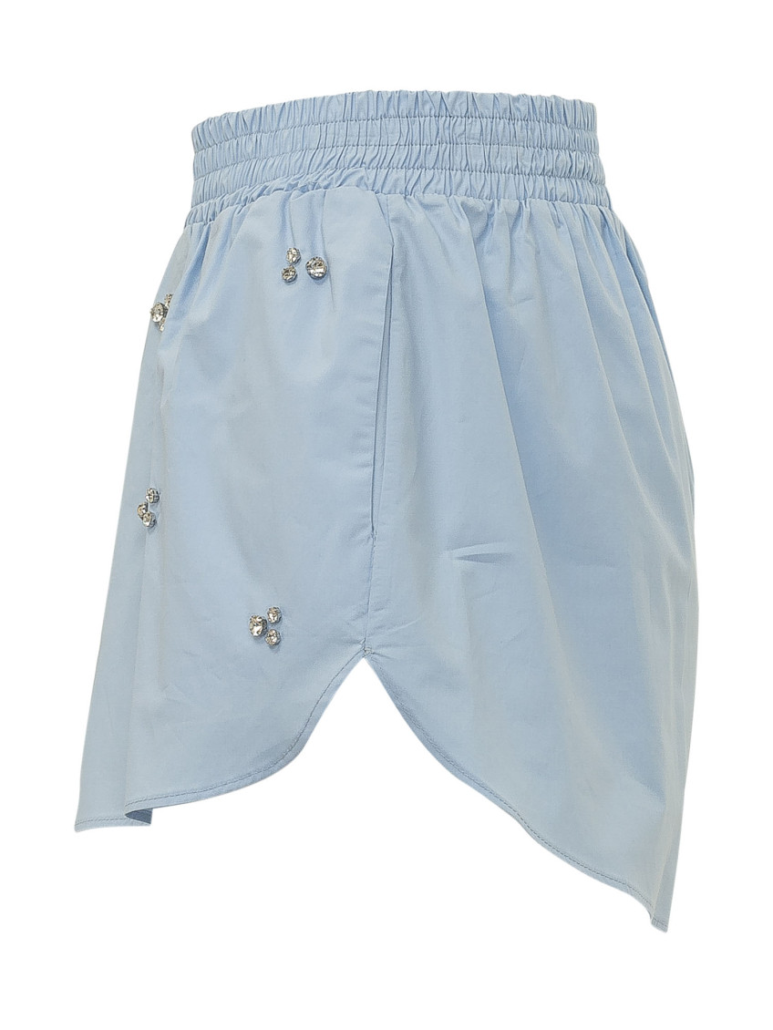 Blue Embellished Shorts