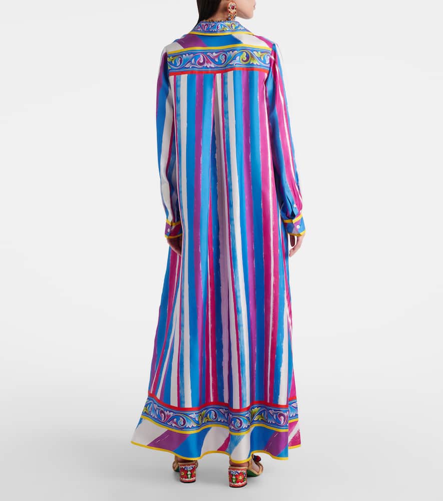 Striped silk kaftan