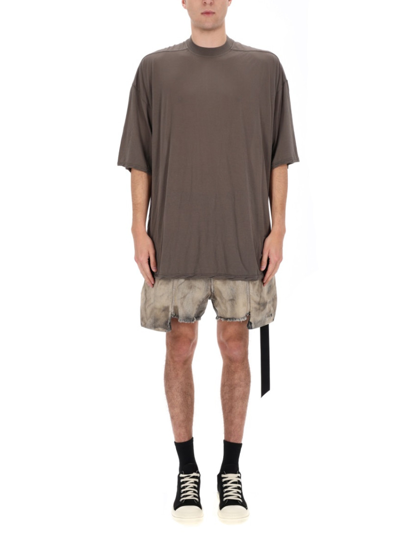 Brown Solid Crew Neck T-Shirt