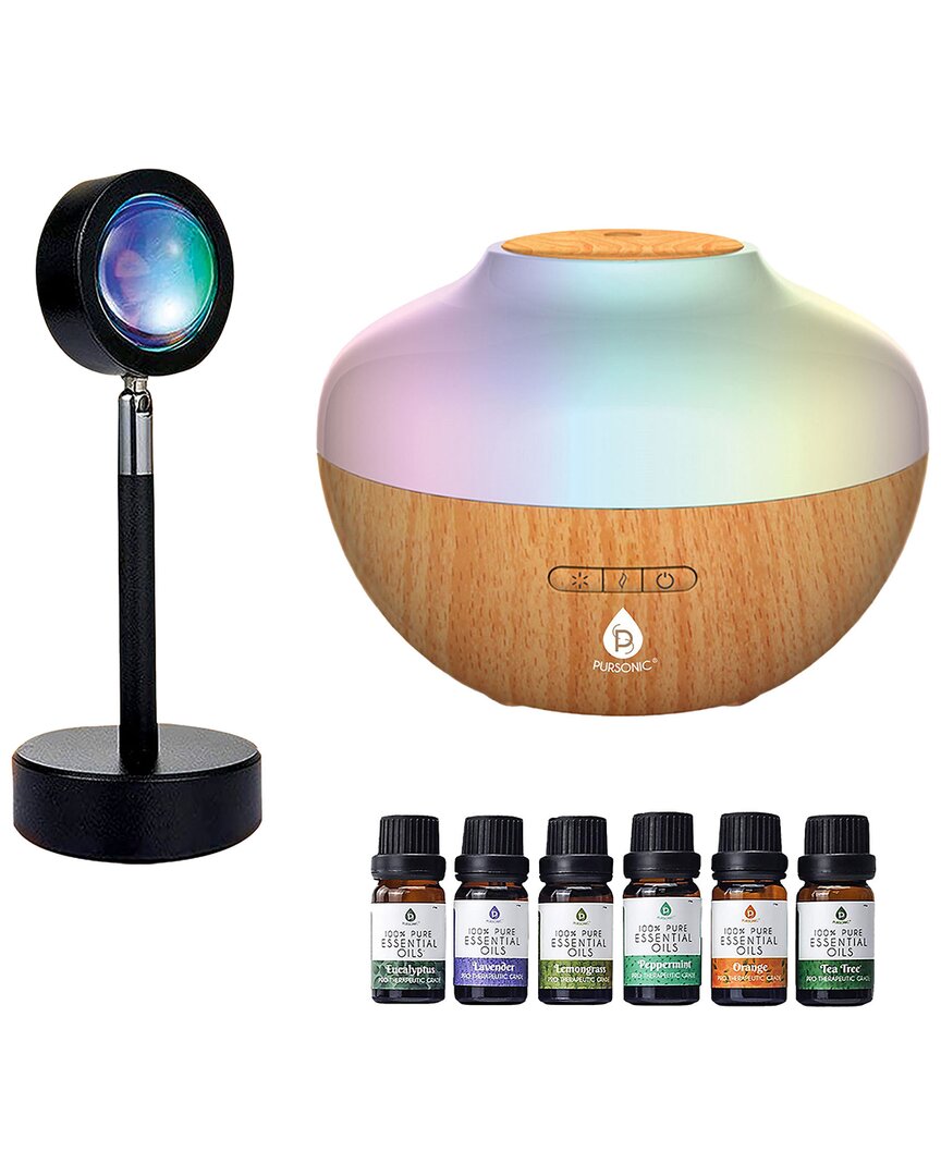 Sunset Projector Table Lamp with Essential Oil Aroma Diffuser