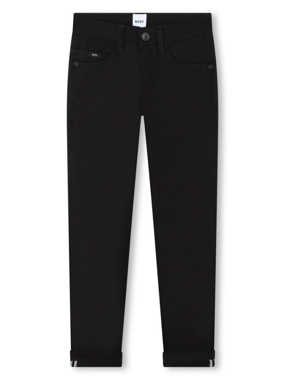 Mid-rise straight-leg jeans - Black