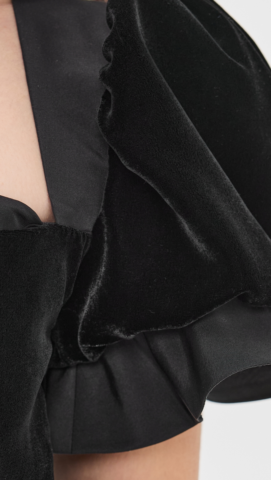 Rose Velvet Mini Dress Black Velvet