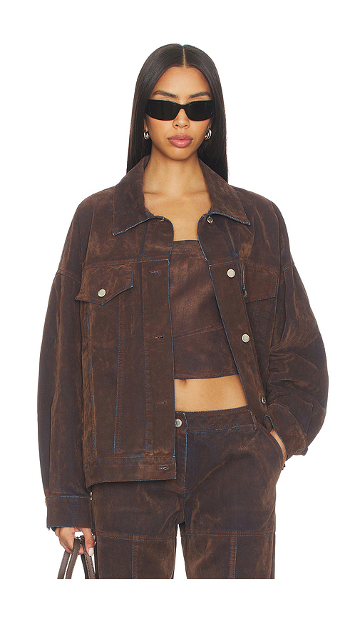 BY.DYLN Azalea Jacket in Chocolate. L. Also in XS, S