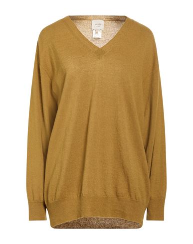 Chocolat Woman Sweater Mustard Size L Merino Wool, Cashmere