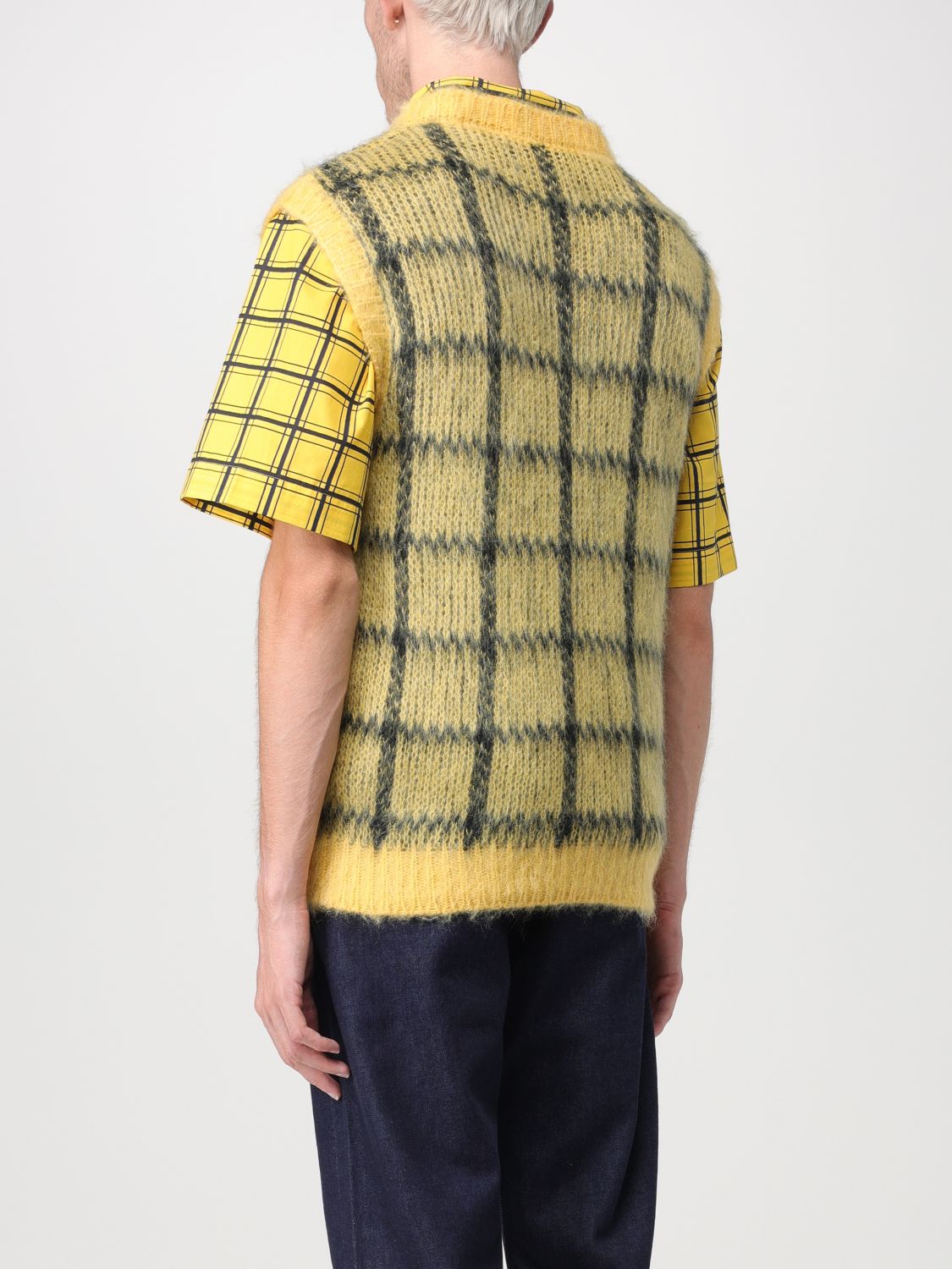Suit Vest Men color Yellow