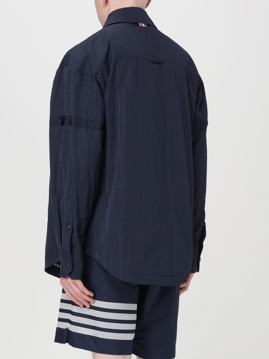 Coat Men color Blue