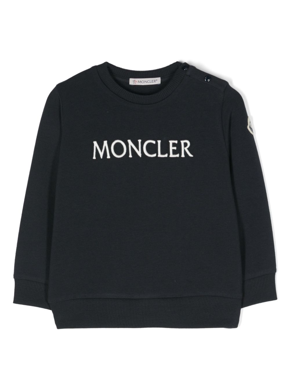 Logo-embroidered cotton-blend sweatshirt - Blue