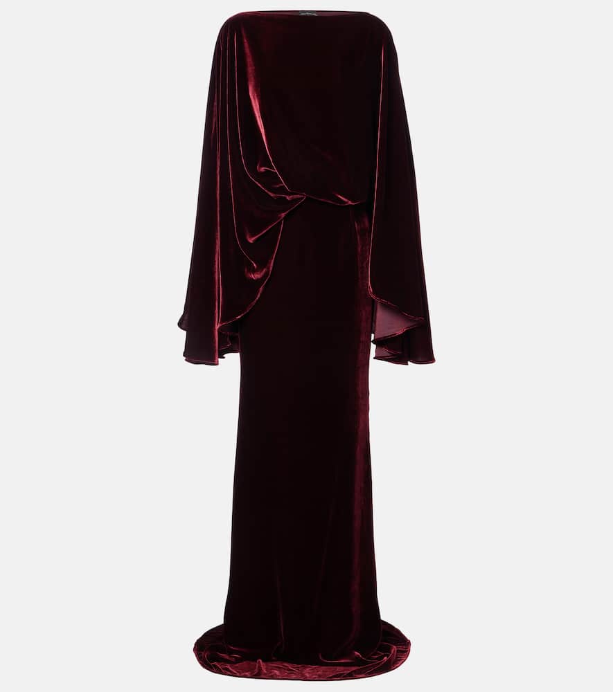 Musidora draped velvet gown
