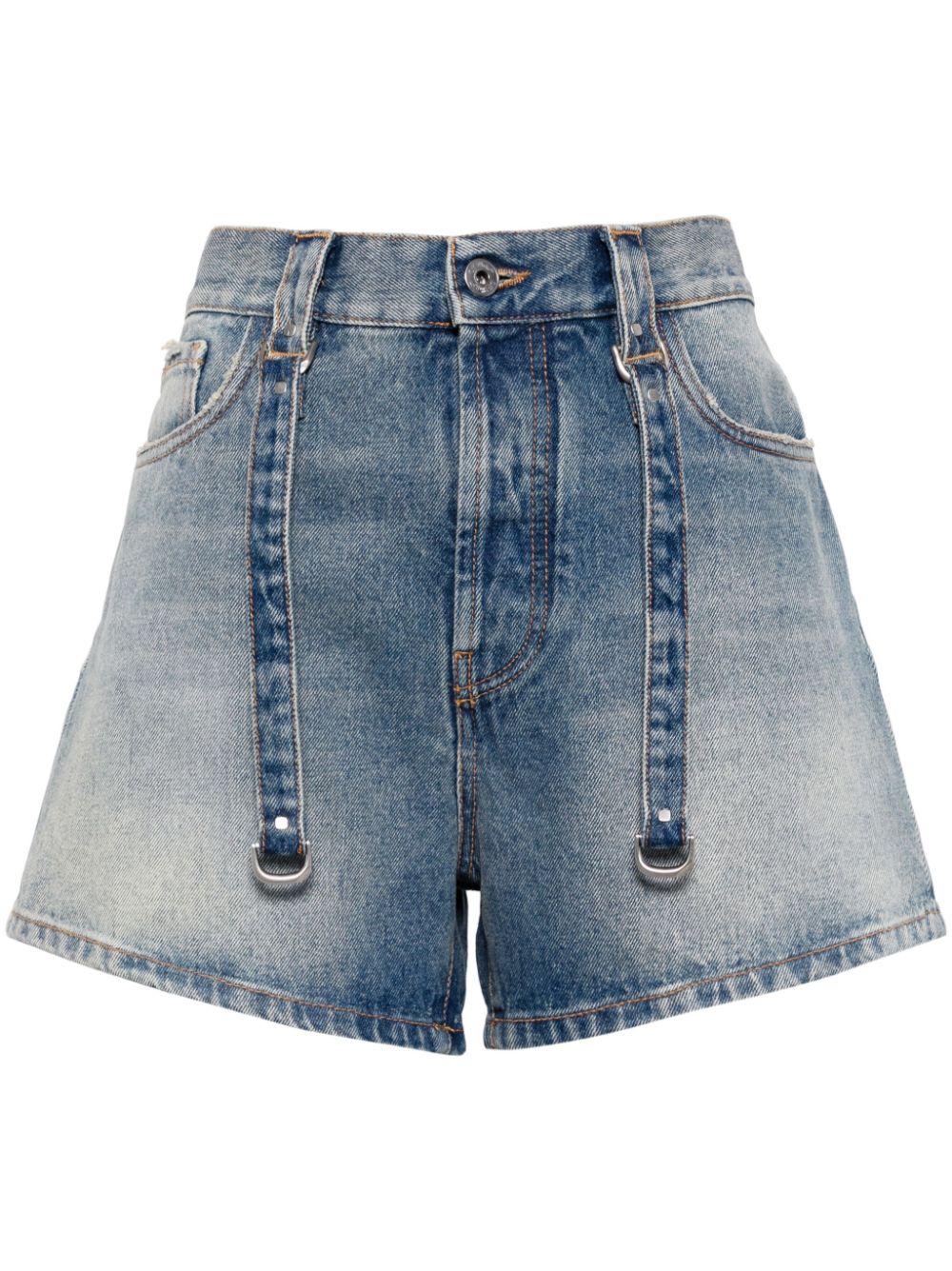 Light-wash denim shorts - Blue