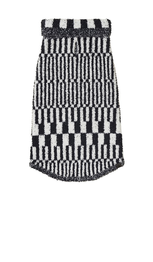Barefoot Dreams HUNDEPULLOVER COZYCHIC ABSTRACT CHECK PET SWEATER in Black,White. Größe XXL. Also in L, S, XL