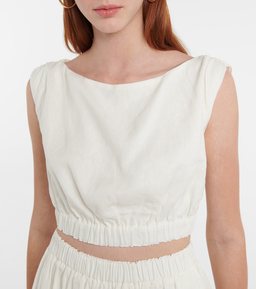 Exclusive to Mytheresa - Linen crop top