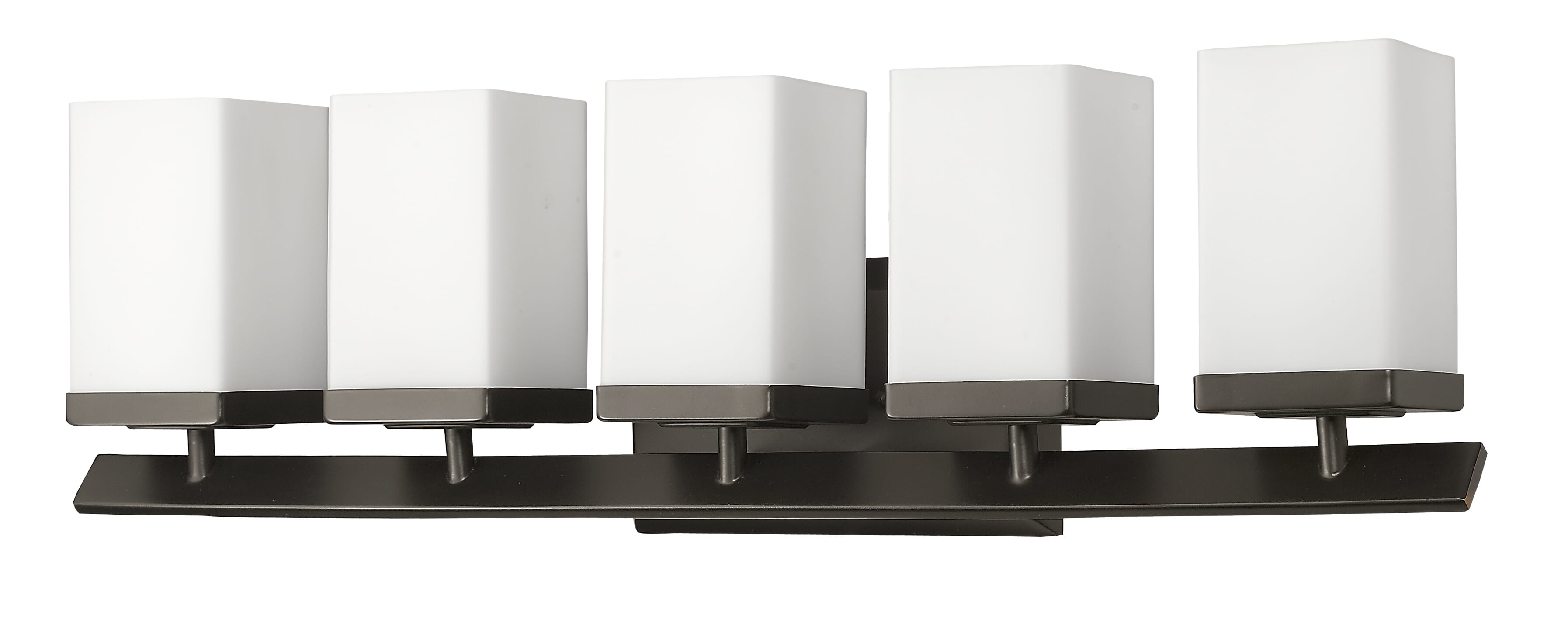 Oil Rubbed Bronze Five Light Vanity from the Burgundy Collection