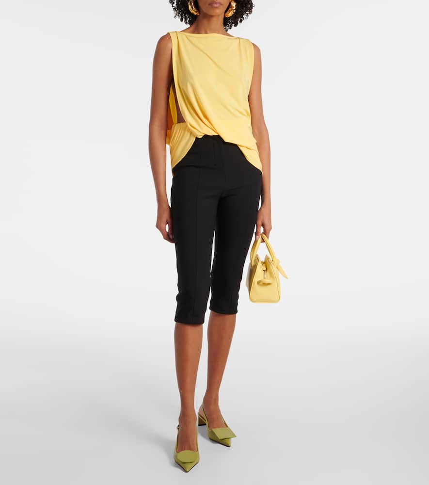 Peplo draped jersey top