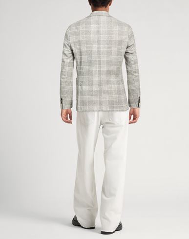 Man Blazer Light grey Size 40 Linen, Cotton, Polyester