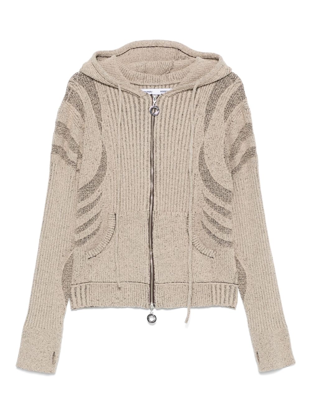 Charlie Constantinou knit zip hoodie - Neutrals