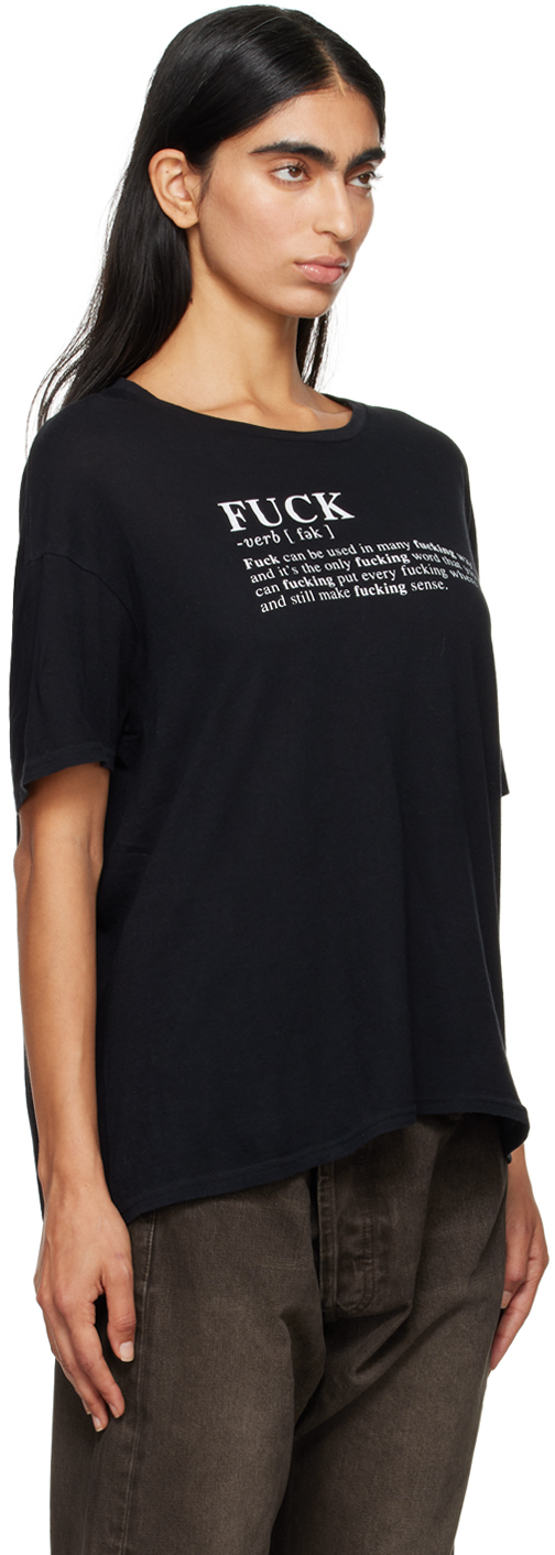 R13 Black 'Fuck Definition' T-Shirt