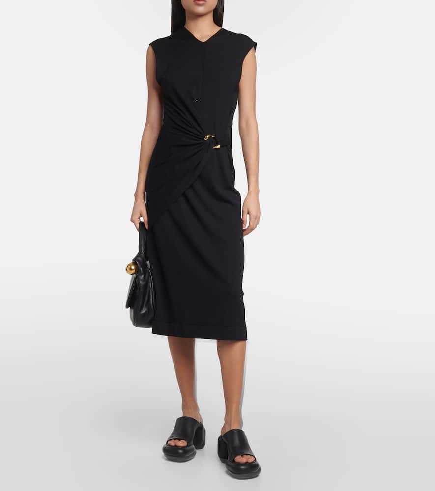 Virgin wool midi dress