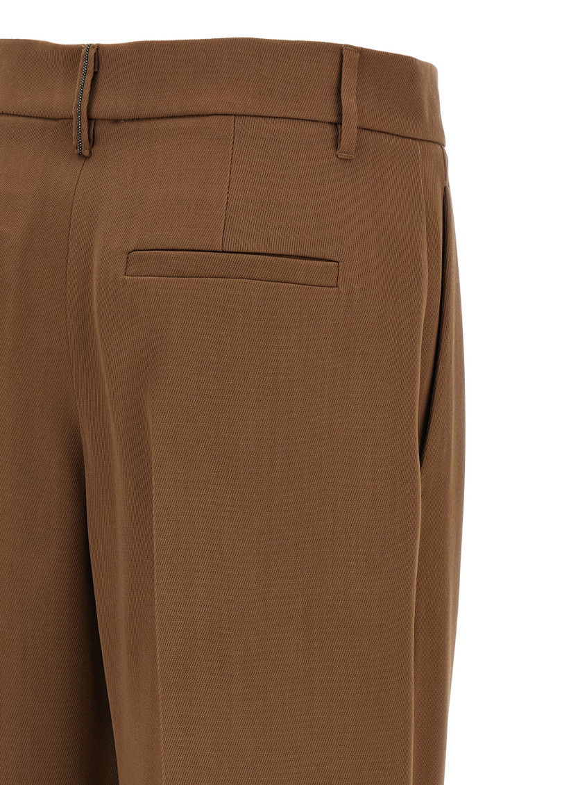 Brunello Cucinelli - tailored loose leg wool blend trouser