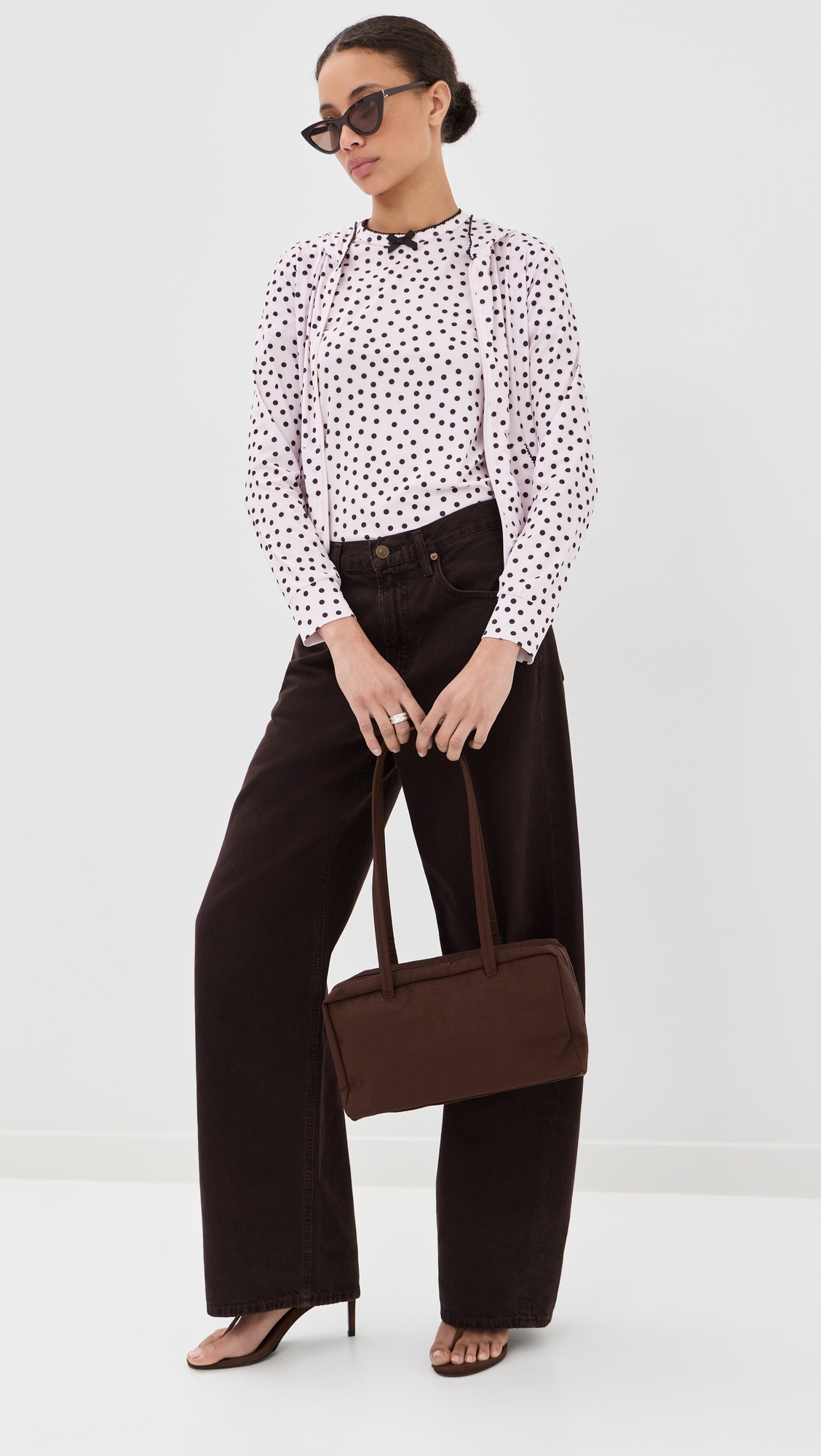 T-Shirt Brown Velvet Bow