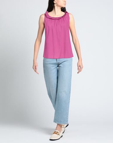 Woman Top Magenta Size 6 Cotton