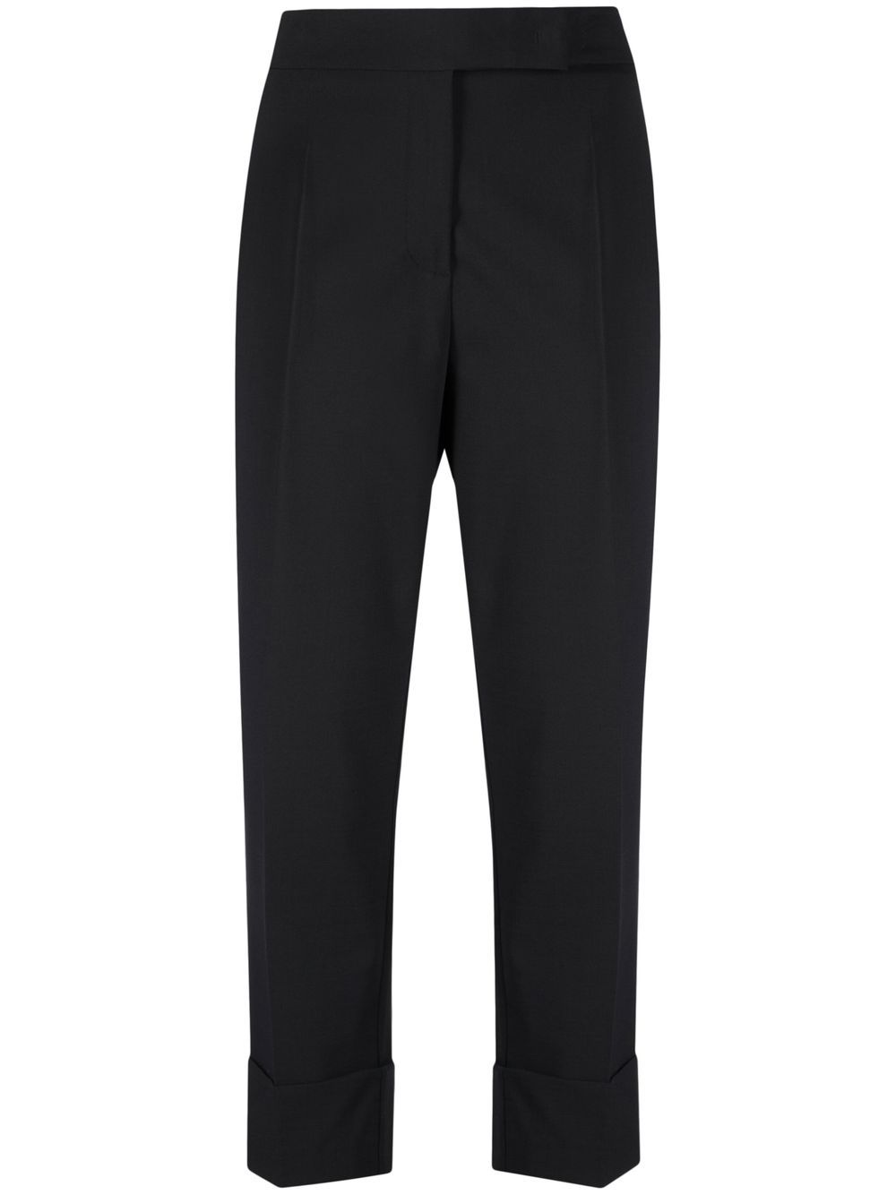 Pressed-crease four-pocket tailored trousers - Black