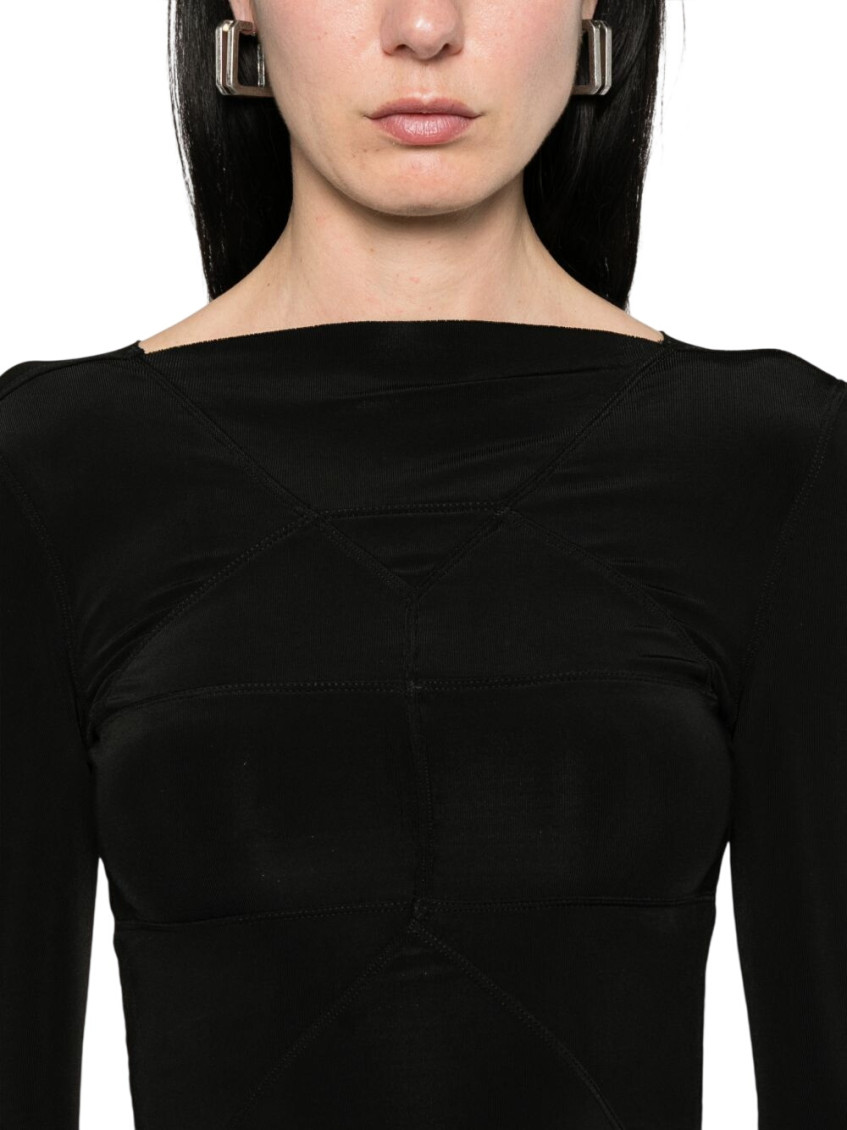 Rick Owens - long sleeve top fitted stretch silhouette