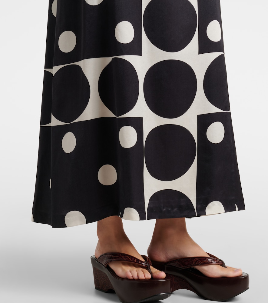 Polka-dot maxi dress