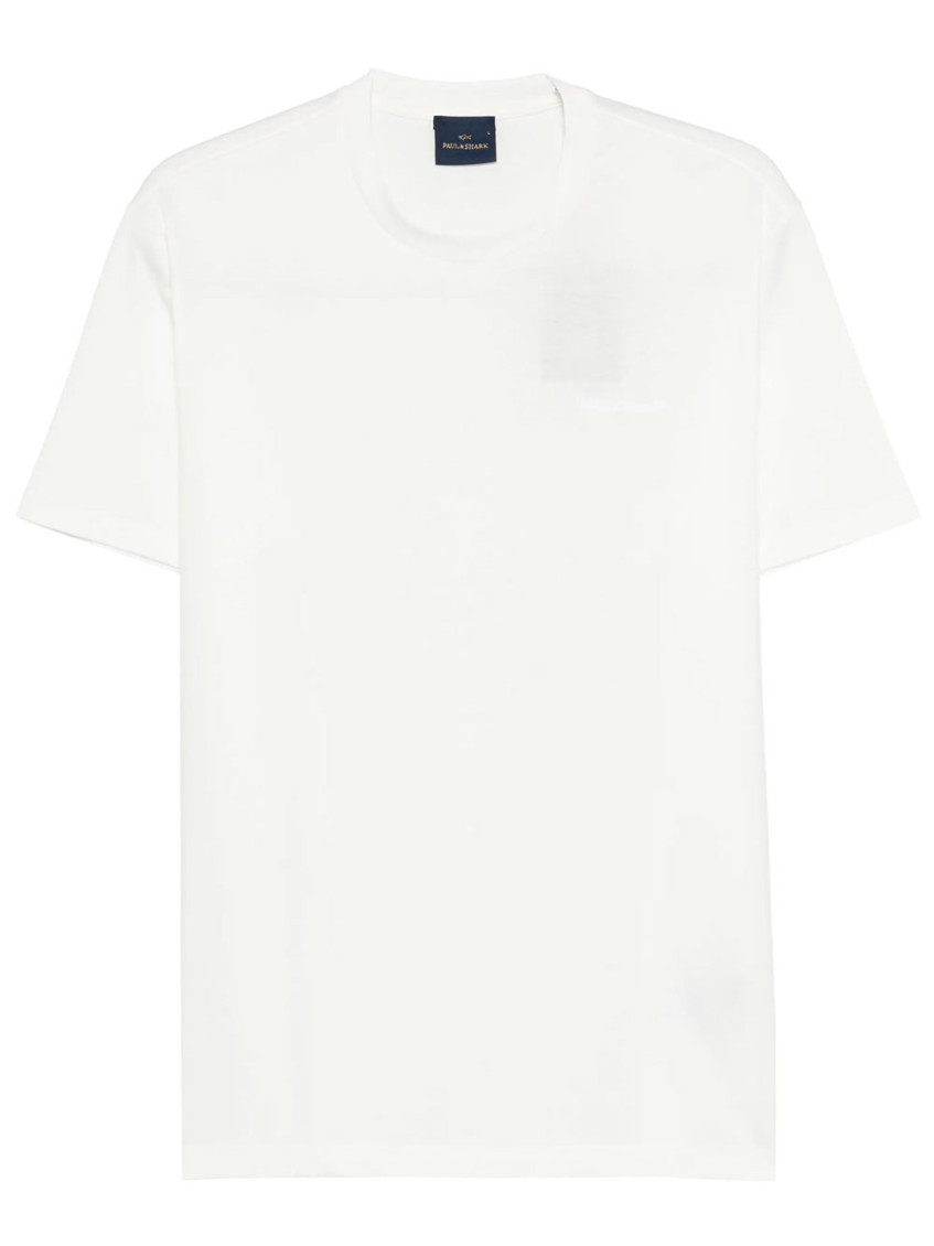 Paul & Shark - cotton t shirt embroidered logo detai