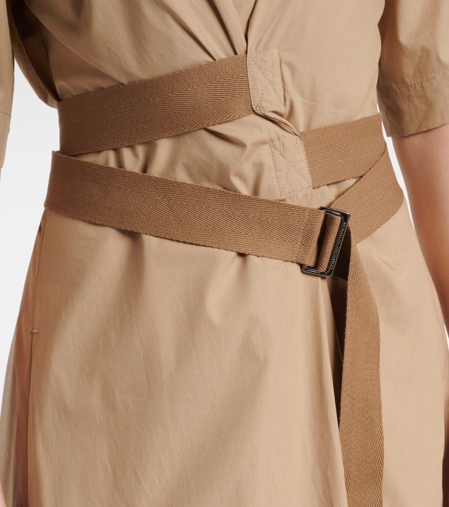Belted cotton shirt dress