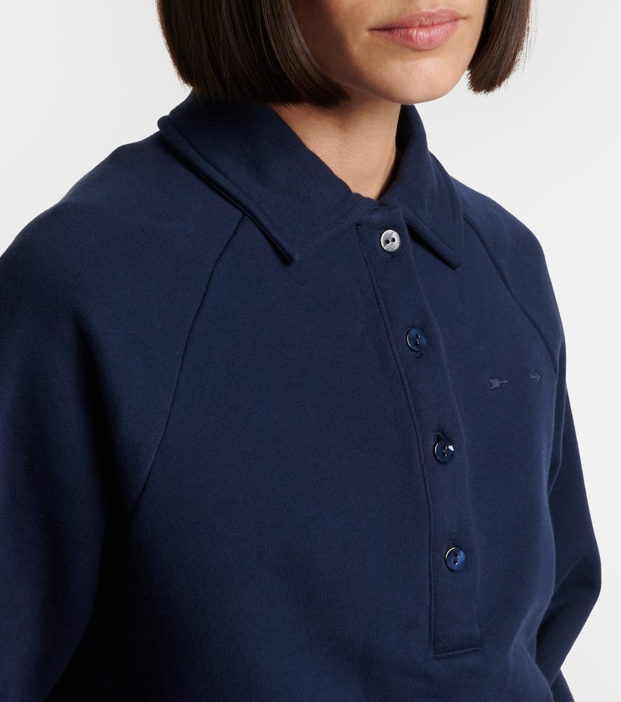 Elle cotton jersey polo sweater