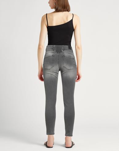 Woman Jeans Grey Size 4 Cotton, Eco Polyester