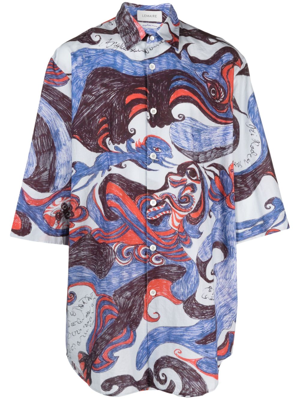 Angkasapura graphic-print shirt - Blue