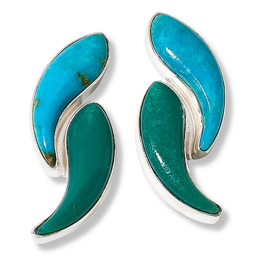 Sterling Silver Kingman Turquoise Earrings